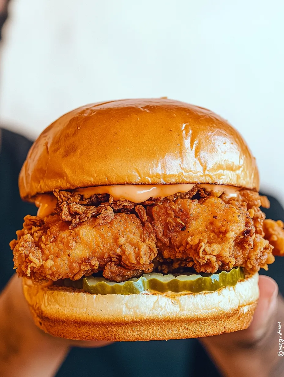 Cheesy Popeyes Chicken Sandwich