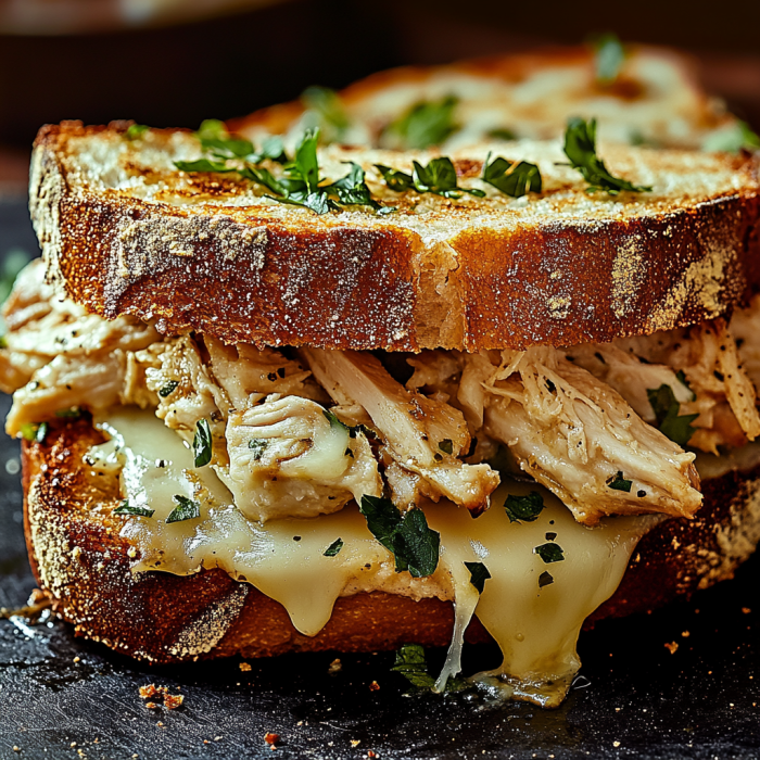 Cheesy Chicken Garlic Bread