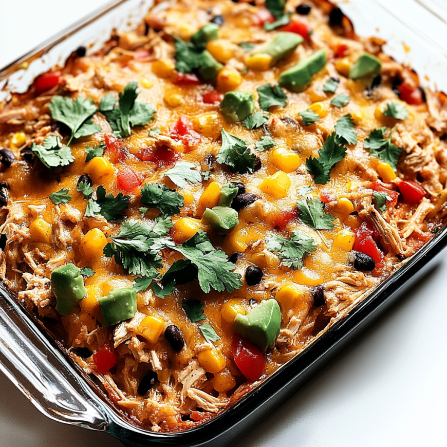 Easy Chicken Burrito Casserole