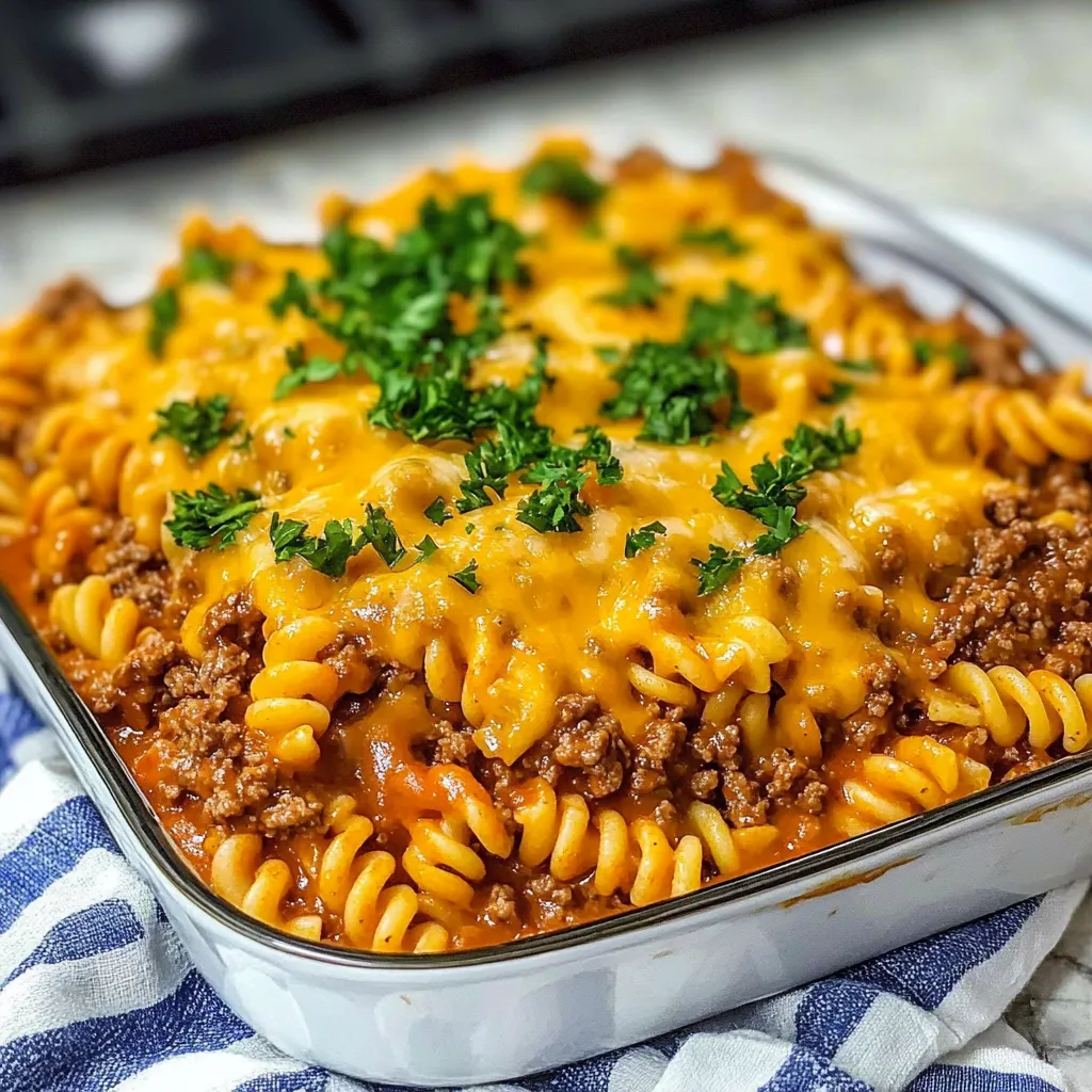 Cheesy Sloppy Joe Casserole Recipe