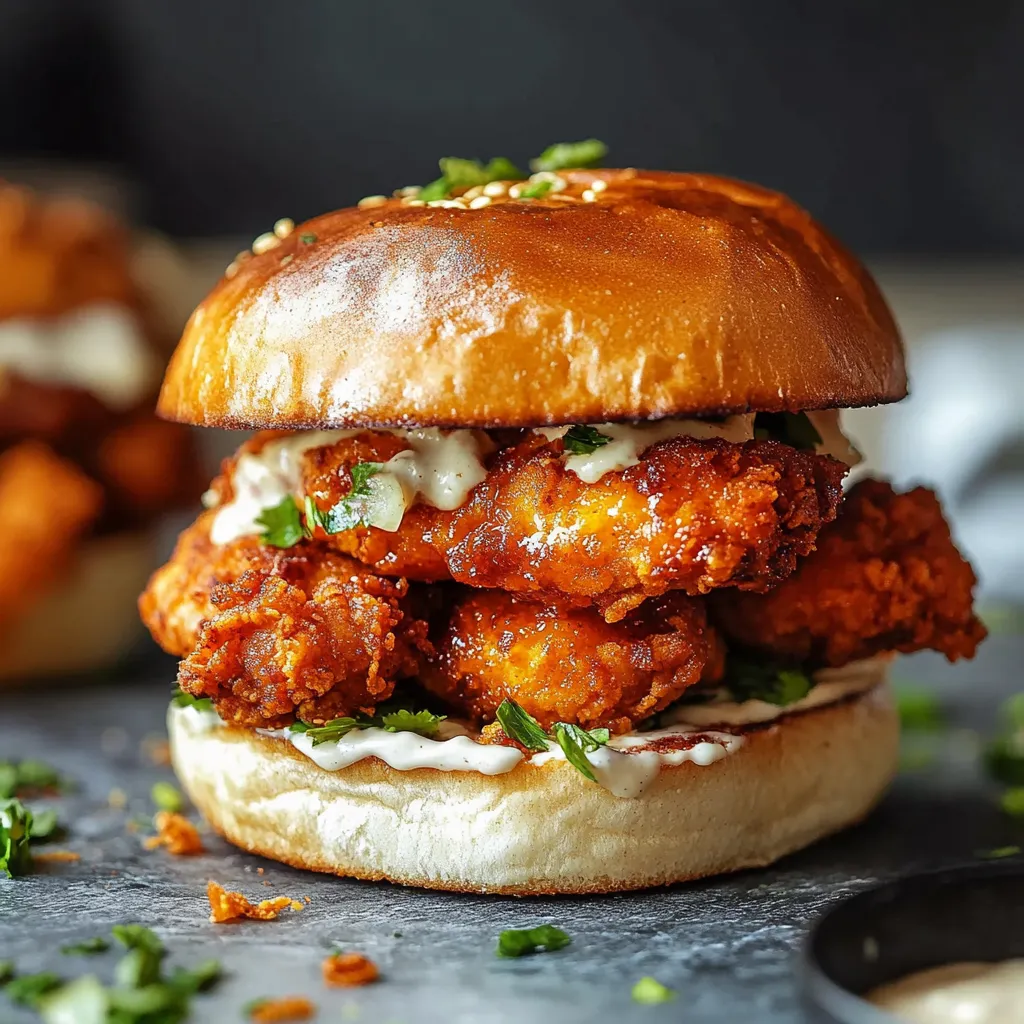 Baked Nashville Hot Chicken Sandwich